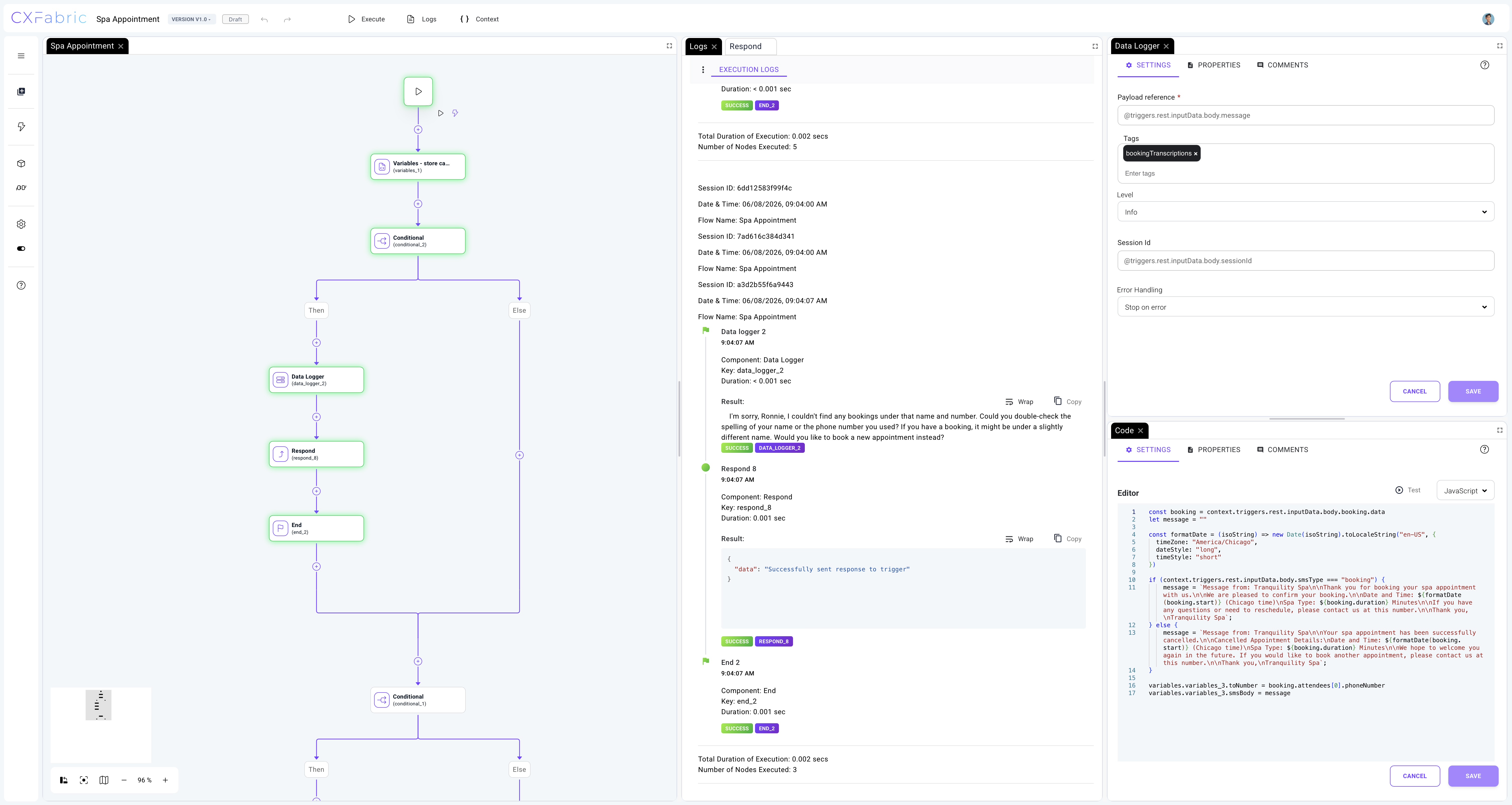 CXFabric Workflow Designer in light theme
